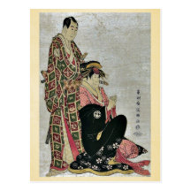 The actors by Toshusai Sharaku, fl. Postcard