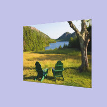 The Adirondack Chairs on the lawn of the Jordan canvas prints