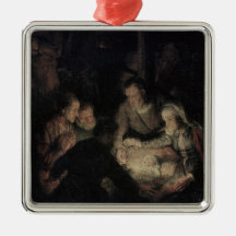 The Adoration of the Shepherds, detail, 1646 Christmas Tree Ornaments