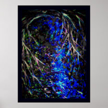 The Air of Blue Digitally Enhanced Abstract Art Poster