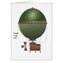 The Airship Citronnier Steampunk Flying Machine Cards