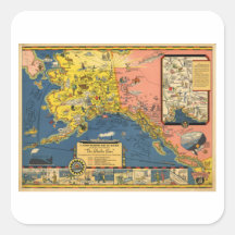 The Alaska Line Square Sticker