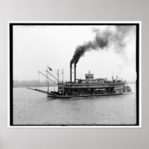 The America, Mississippi river boat, Miss. 1900-19 Posters