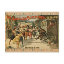 The American Burlesquers 15 beauties : Bunco bike Post Cards