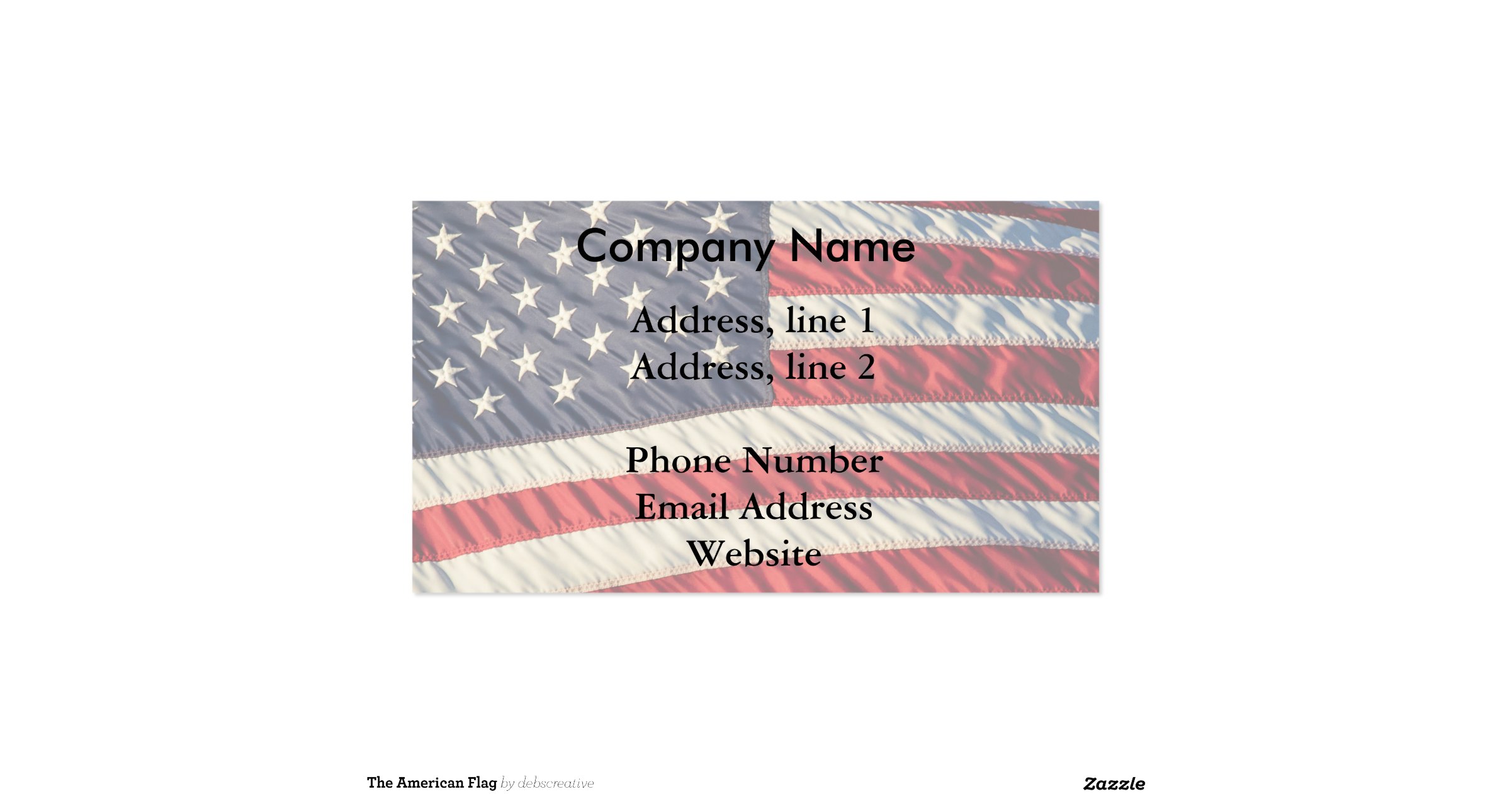 american flag business card