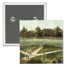 The American National Game of Baseball Pinback Button