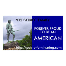The American Patriot, 912 PATRIOT FAMILY, http:... Business Cards
