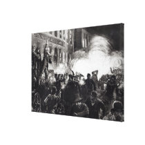 The Anarchist Riot in Chicago Gallery Wrapped Canvas