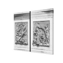 The Angel of France expelling the heretics Stretched Canvas Prints