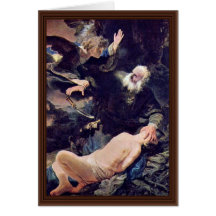 The Angel Prevents The Sacrifice Of Isaac, Card