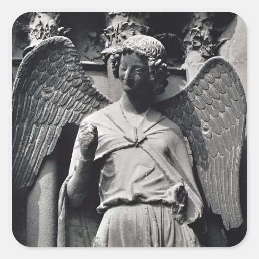 The Angel with a Smile Square Stickers