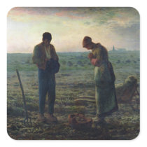 The Angelus, 1857-59 Square Sticker