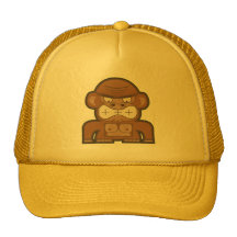 The Angry Donkey Monkey - Customizable Background Trucker Hat
