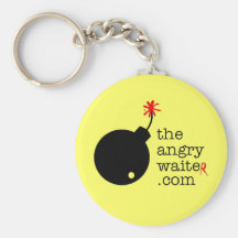 The Angry Waiter KeyChain - Yellow