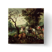 The Animals Entering Noah's Ark Buttons