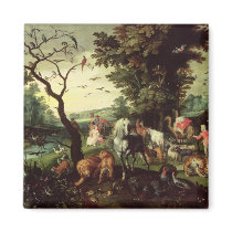 The Animals Entering Noah's Ark Fridge Magnet