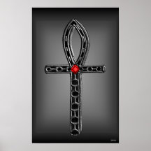 The Ankh (Silver) Print