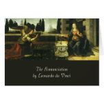 The Annunciation by Leonardo da Vinci Greeting Card