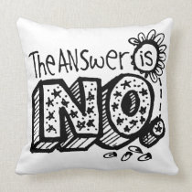 The Answer Is No/Yes Flip Dark pillows