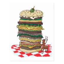 The Ant and the Big Sandwich Post Cards