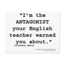 The Antagonist your English teacher warned you Post Card
