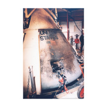 The Apollo 1 Burned Out Capsule Stretched Canvas Print