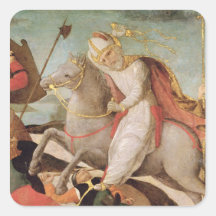The Apparition of St. Ambrose Square Sticker