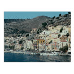 The approach to the harbour at Symi Island, Dodeca Postcards