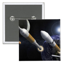 The Ares I Crew Launch Vehicle Pinback Button