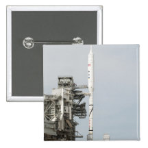 The Ares I-X rocket is seen on the launch pad 2 Pinback Buttons