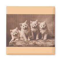 *The Aristocrats* Vintage Kitten Portrait Fridge Magnet