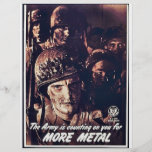 The Army Is Counting On You For More Metal Personalized Flyer
