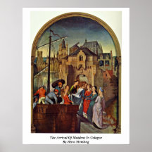 The Arrival Of Maidens In Cologne By Hans Memling Print