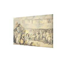 The Arrival of the Stage Coach at the Sun Inn, Bod canvas prints