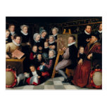 The Artist Painting, Surrounded by his Family Postcard