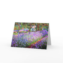 The Artist's Garden at Giverny, Claude Monet Greeting Card