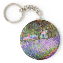 The Artist's Garden at Giverny, Claude Monet Key Chains