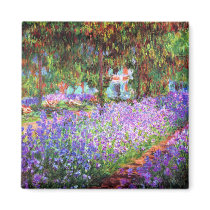 The Artist's Garden at Giverny, Claude Monet Fridge Magnets