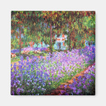 The Artist's Garden at Giverny, Claude Monet Fridge Magnets