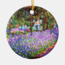 The Artist's Garden at Giverny, Claude Monet Christmas Ornaments