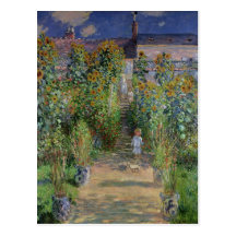 The Artist's Garden at Vetheuil, 1880 Postcard
