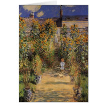 The Artist's Garden at Vetheuil by Claude Monet Cards