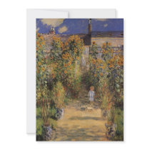 The Artist's Garden at Vetheuil by Claude Monet Announcement
