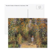 The Artist's Garden at Vetheuil by Claude Monet Post Cards