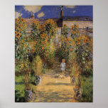 The Artist's Garden at Vetheuil by Claude Monet Posters