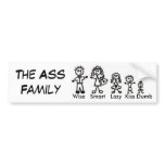 The Ass Family Bumper Sticker