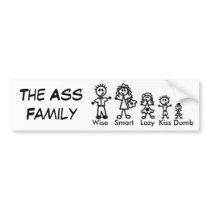 The Ass Family Bumper Sticker