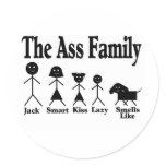 the ass family stickers