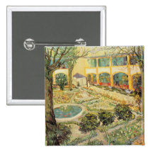 The Asylum Garden at Arles, 1889 (oil on canvas) Button