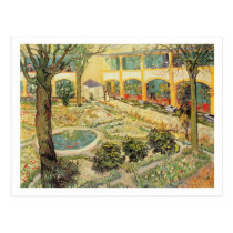 The Asylum Garden at Arles, 1889 (oil on canvas) postcards